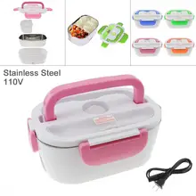 110 В л Разъемный Тип Нержавеющая сталь и АБС-пластик портативный подогреватель пищи сохраняет электрический Ланч-бокс с ложкой/US зарядная линия
