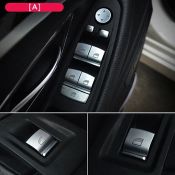 

For BMW 1/2/3/5/6/7 series 5GT X1X3X4X5X6 Window Glass Lifting Buttons Sequins decoration Chrome ABS Door Armrest Trim decals
