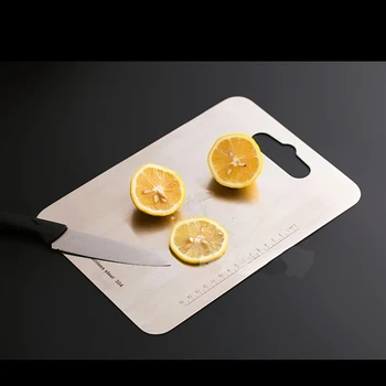

Stainless Steel Vegetable Fruit Meat Cutting Board Baking Rolling Dough Mat Cooking Gadget Non-stick Chopping Blocks With Scale