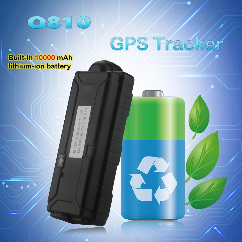 

Super Magnetic HD Recording GSM Voice Recorder Q810 10000mAh Lithium-Polymer battery GPS Locator with Voice DSP WaterProof