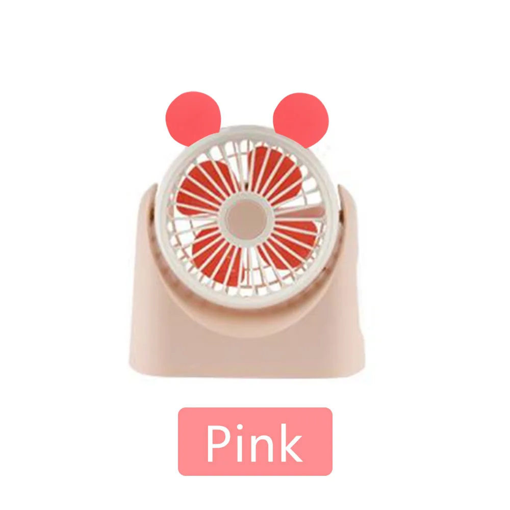 Pink Карманный вентилятор, Складной вентилятор, портативный вентилятор, Модный милый ABS+ PP+ TPR мини-светильник, настольный USB Перезаряжаемый, летний Кондиционер - Цвет: Pink