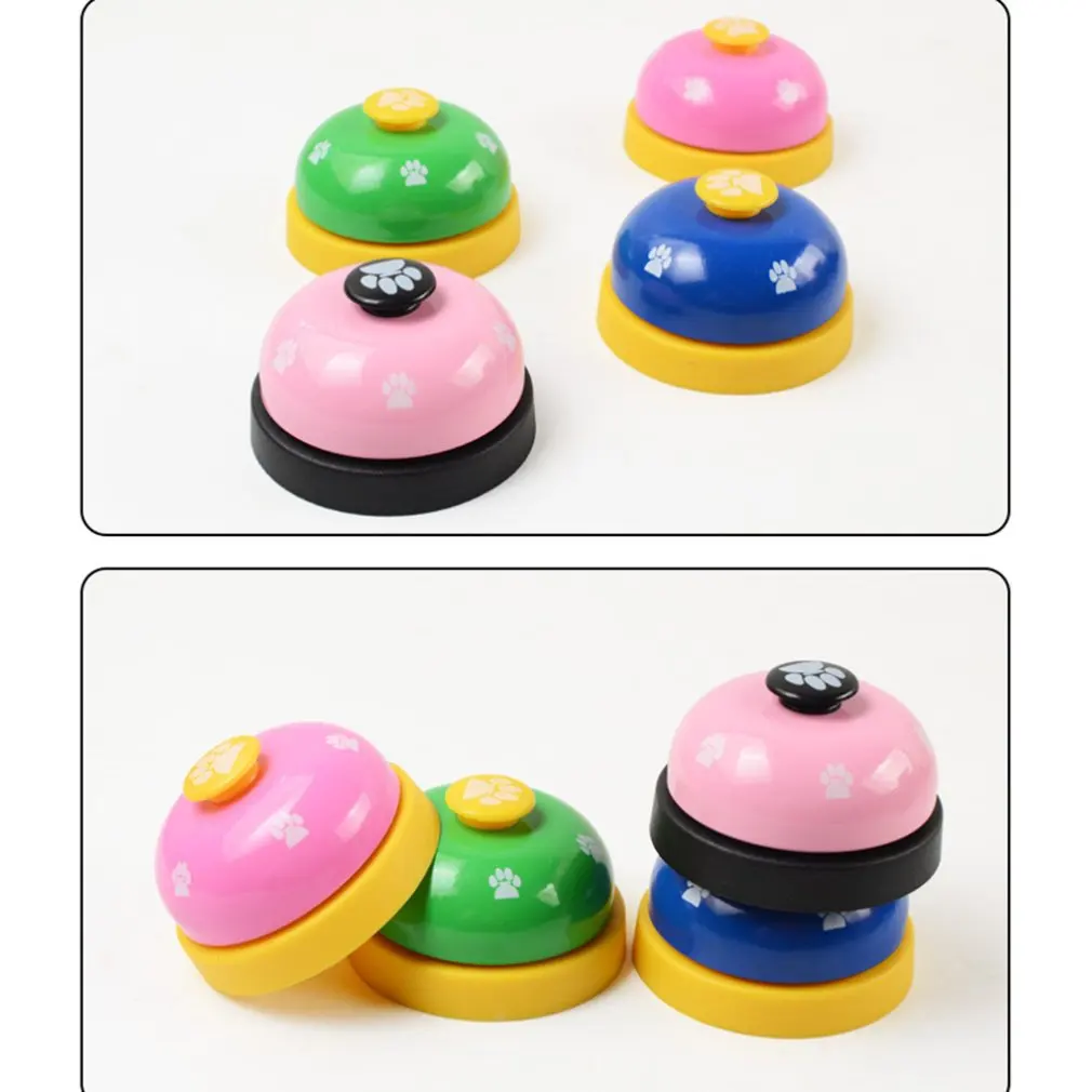 Pet Dog Training Bell Practical Training Bell Non-Skid Rubber Bottom Cute Printed Communication Device for Pet-1