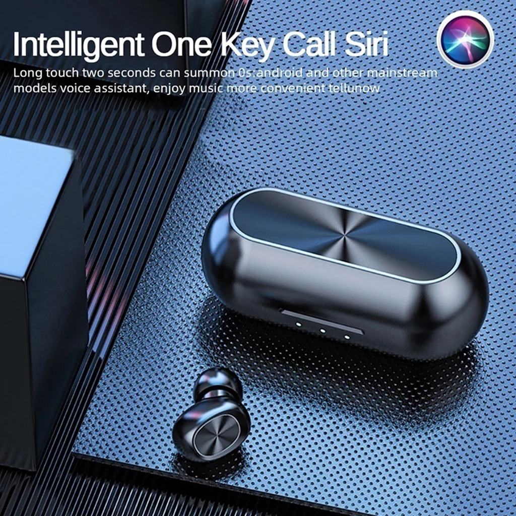 B5 Fingerprint Touch Bluetooth HiFi Wireless Headphones With Microphones charging box 5.0 Touch Control Earbuds Waterproof