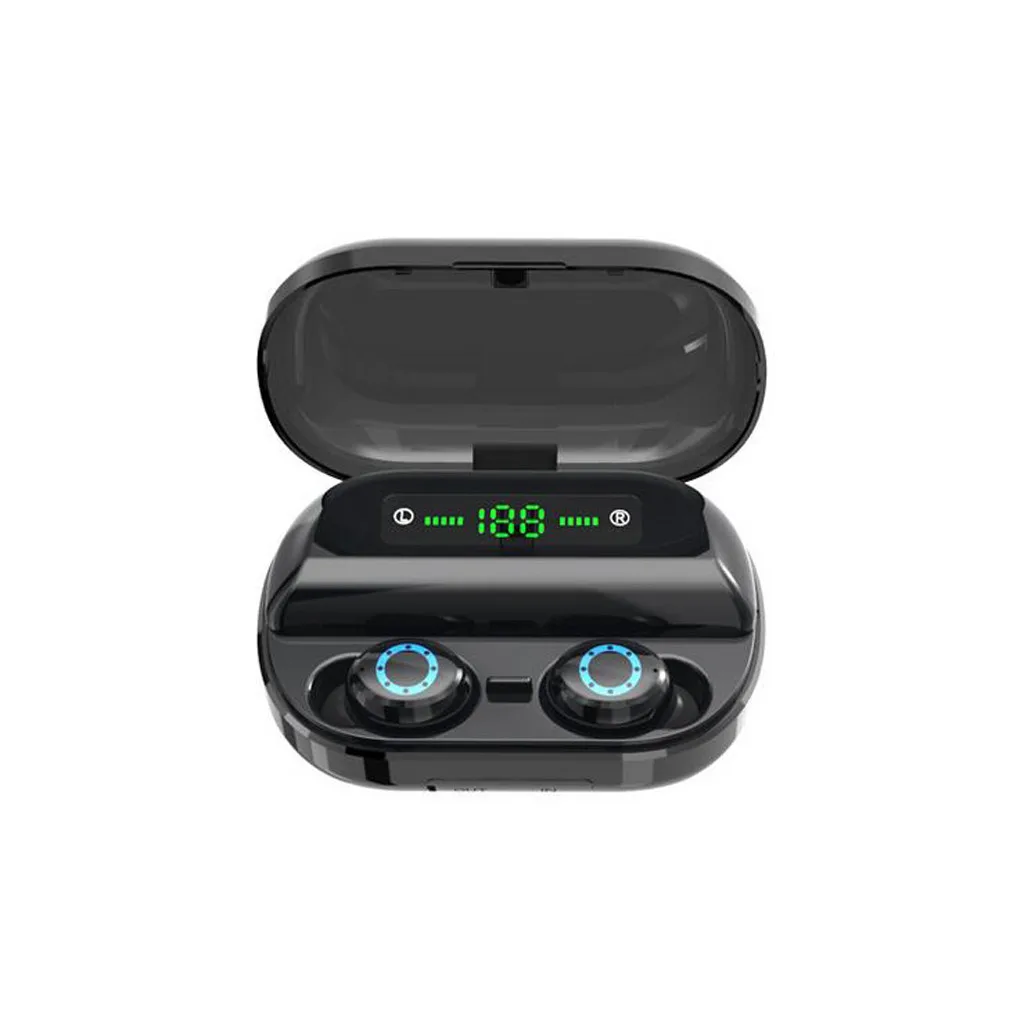20# TWS Bluetooth наушники с микрофоном светодиодный дисплей беспроводные Bluetooth наушники водонепроницаемые шумоподавляющие гарнитуры
