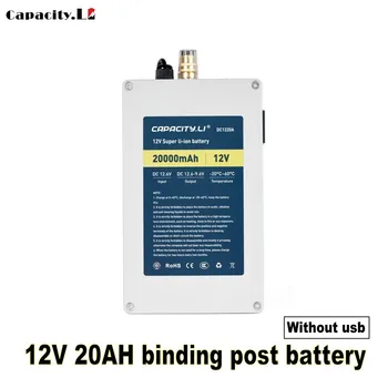 

Capacity.Li 12V 20ah lithium battery rechargeable battery portable mobile phone charging treasure with bms and 2usb Inverter