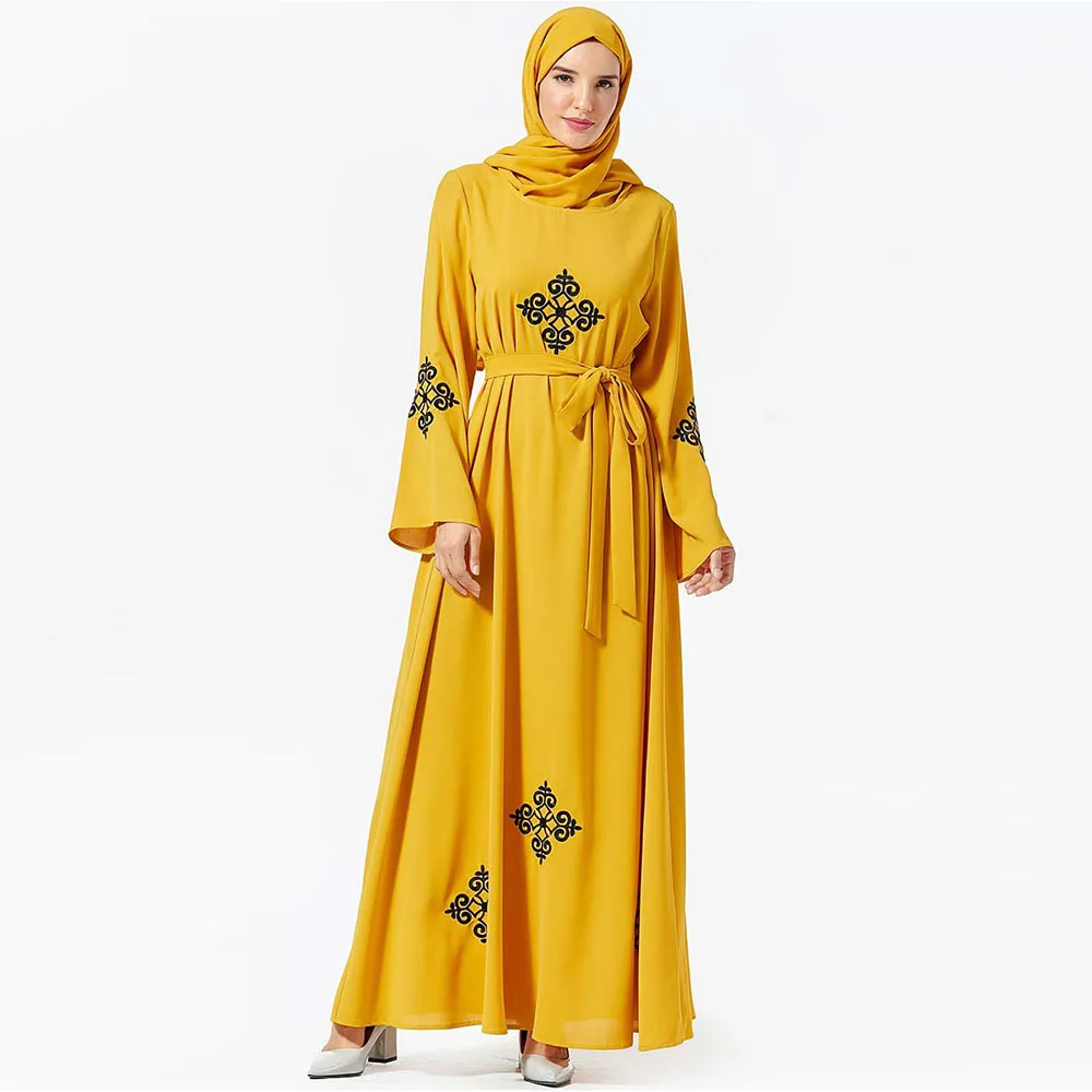 Abaya Дубай мусульманское платье без хиджаба Абая для женщин Осенняя мода Caftan