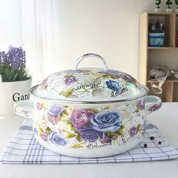 

Enamel Pot 4L Thick Soup Pot Stew Pot Hot Pot Decocting Pot Universal Cookware Set Hot Pot Soup Kitchen Pots Cookware Set Soup