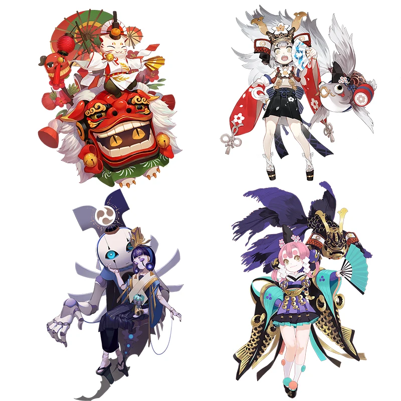 Лидер продаж аниме ONMYOUJI Shikigami Three Ratels CYX6 наклейка на стену автомобильный декор