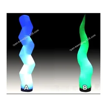 3 м светодиодный надувной столб в форме молнии для вечерние украшения клубов надувной Клык конус светодиодный столб для свадебной сцены