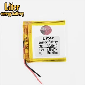

3.7V lithium polymer battery 033040 303040 450mAh MP3 MP4 GPS lithium battery small stereo GPS