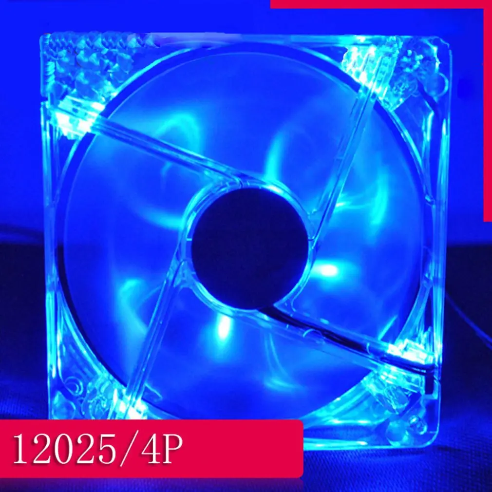 Computer PC Cooling Fan 80mm 8025 12V LED Silent Easy Installed