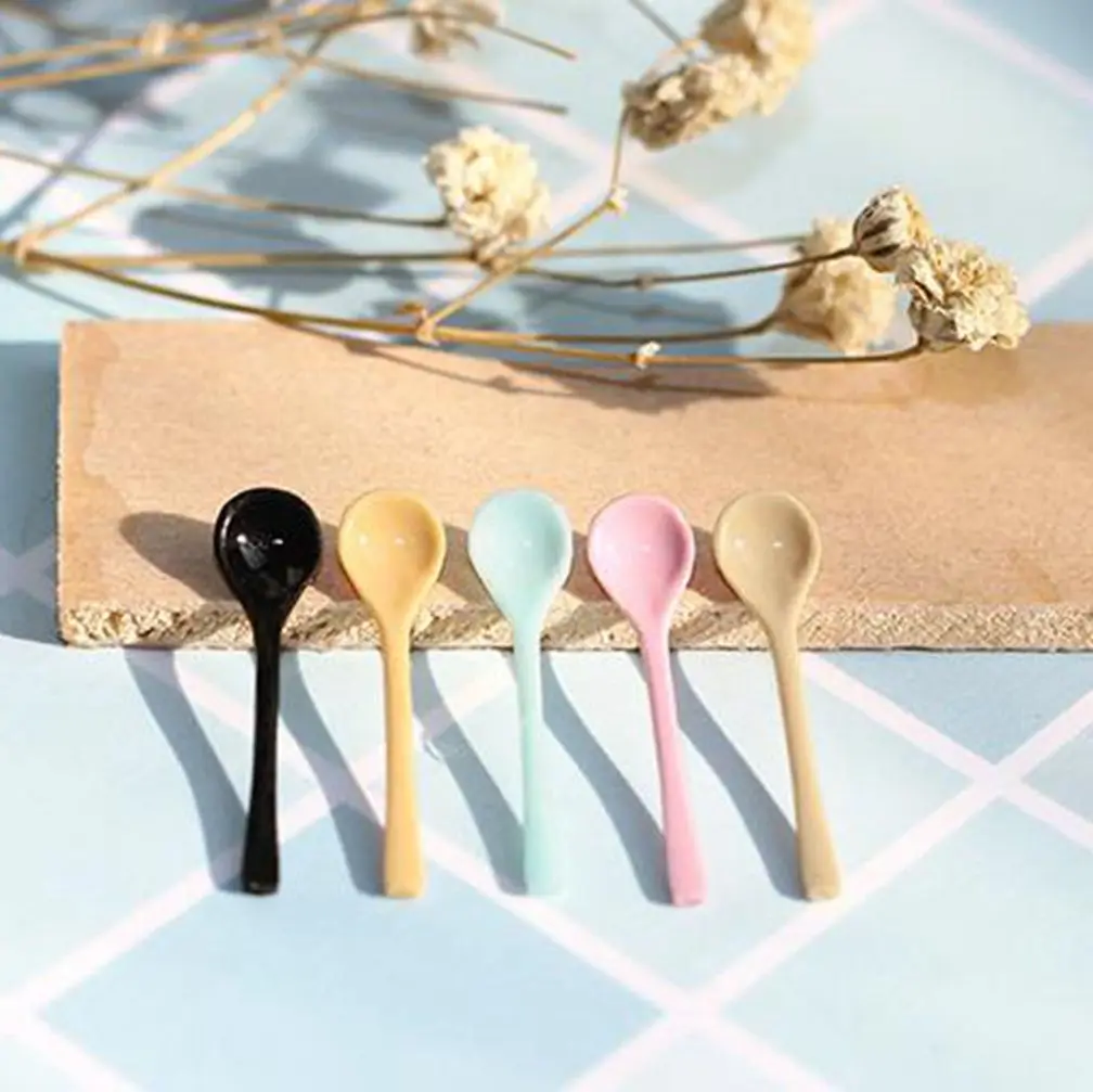 Dollhouse Miniature 1:12 Mini Spoon Tray Dish for Blyth BJD Doll House Kitchenware Accessories 5