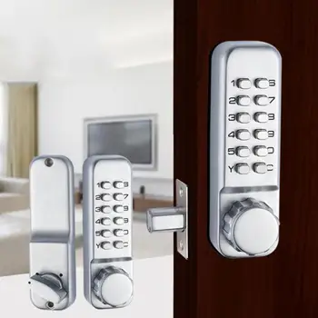 

Mechanical Door Lock Zinc Alloy Mechanical Digital Door Lock Set Waterproof Password Combination Keyless Entry for Home Office