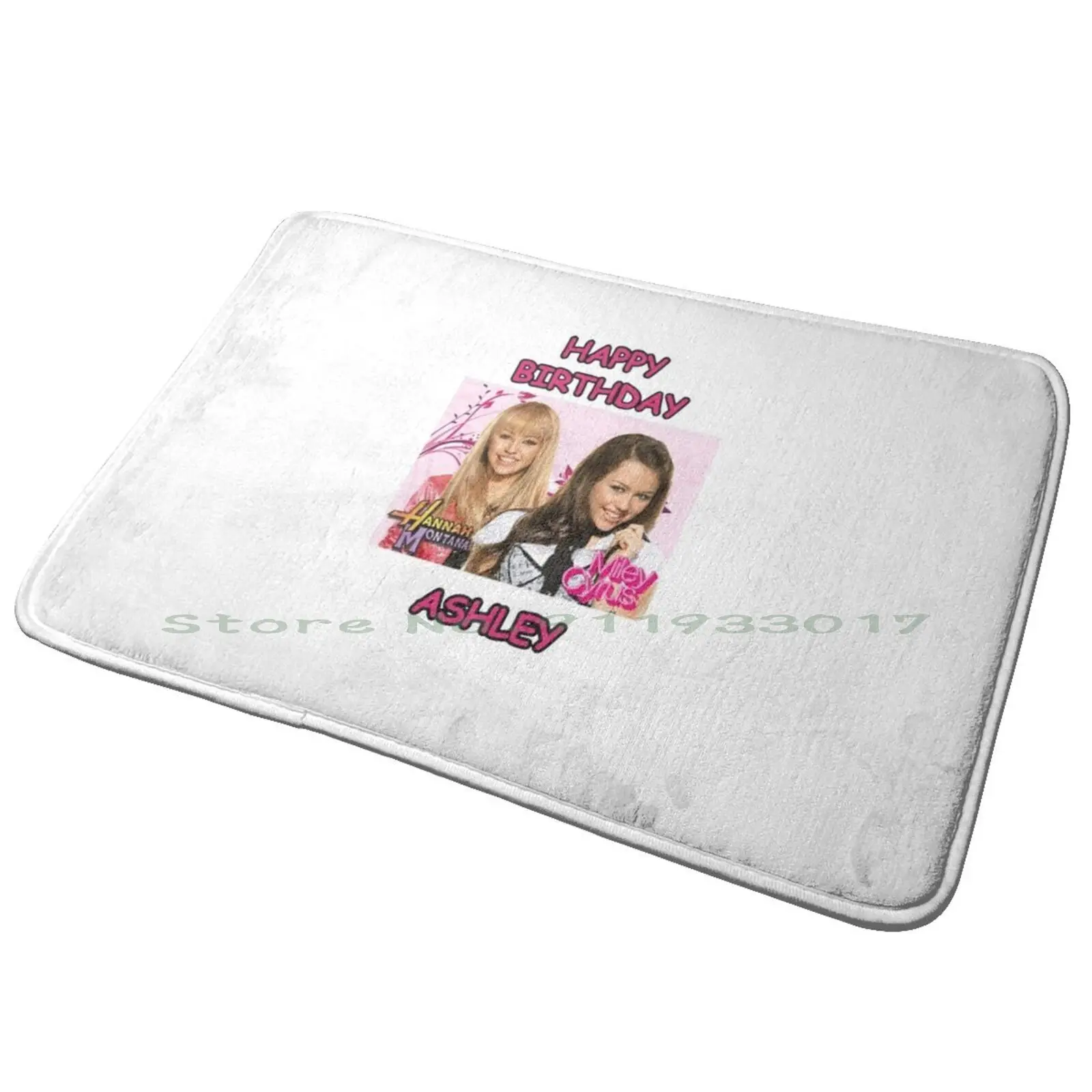 Personalized Hannah Montana Birthday Entrance Door Mat Bath Mat Rug Jazz Mento Calypso Bluebeat Ska Music Rocksteady 2Tone