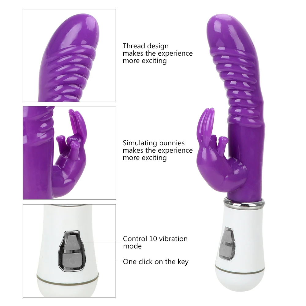 Rabbit Vibrator With Clitoral Stimulator And G-spot Massager_voghion.com