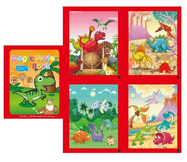 Scrib Scrib Sketch Book to Color with Pen Magic water Paint Juguettes For Children's Education Drawing Toy Embroidery 6 Colors - Цвет: 4