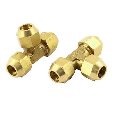 

2 x Air Pneumatic 8mm Tube 3 Way T Shaped Quick Connector Coupler Silver Tone