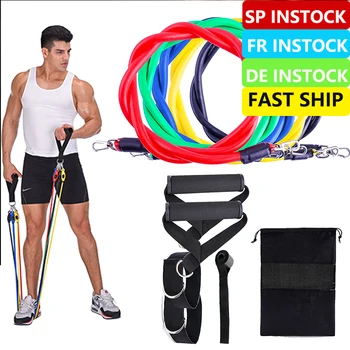 

11pc 660g Resistance Bands Set Expander Yoga Exercise Fitness Rubber Tubes Band Stretch Training Home Gyms High Quality