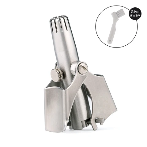 and ear trimmer  for men Stainless Steel Manual Trimmer for Nose Razor Shaver Washable Nose Ear Hair Trimmer