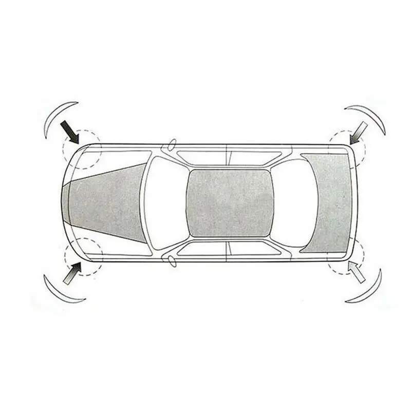 Передний задний черный резиновый бампер защитная накладка на угол против царапин комплект