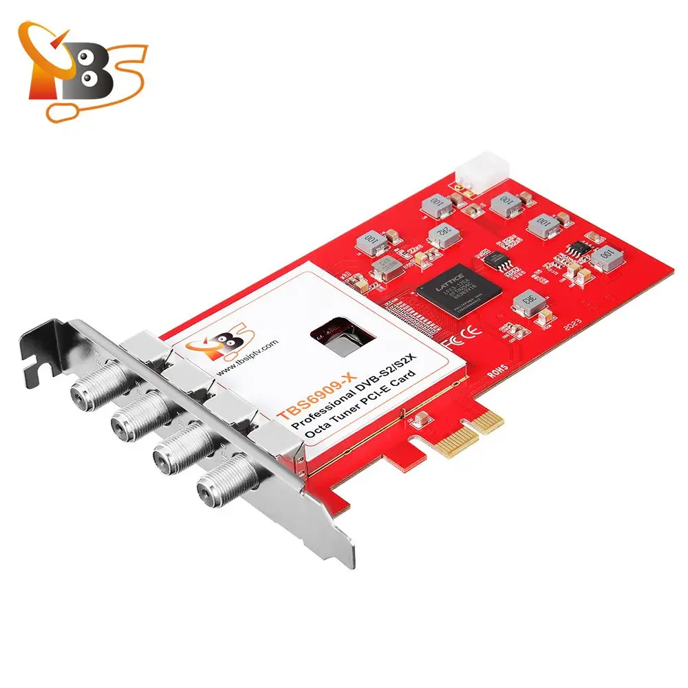 TBS6909X DVB S/S2/S2X 8 ядерный ТВ тюнер PCIe карты для просмотра и Запись спутник FTA