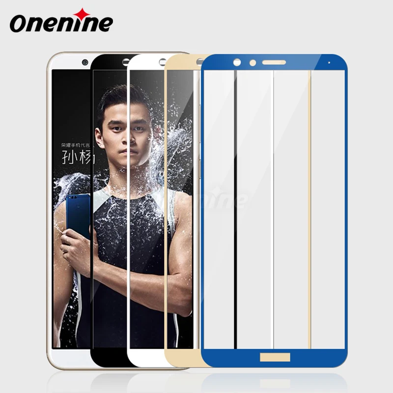 Onenine 4D защита для экрана закаленное стекло Huawei Honor 7X полное покрытие защитное 3D