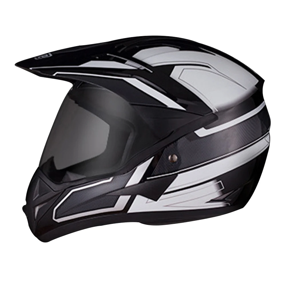 BYE moto rcycle шлем moto cross шлем casco moto rbike гоночный Мото шлем Байкер Полнолицевые Шлемы ECE DOT сертификация - Цвет: BYE DP-908-Black WH