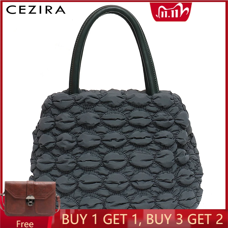 CEZIRA роскошные сумки из нейлона и искусственной кожи с верхними ручками для