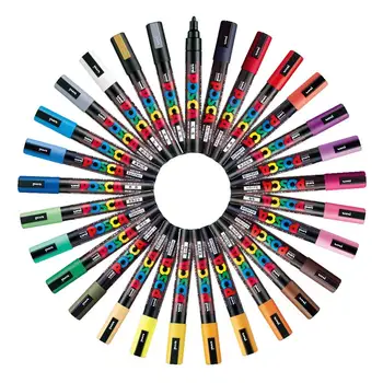 

1 Set Uni Mitsubishi Posca PC-1M/3M/5M/8K/17K Paint Marker Writing Pen 7/8/12/15 Colors/Set