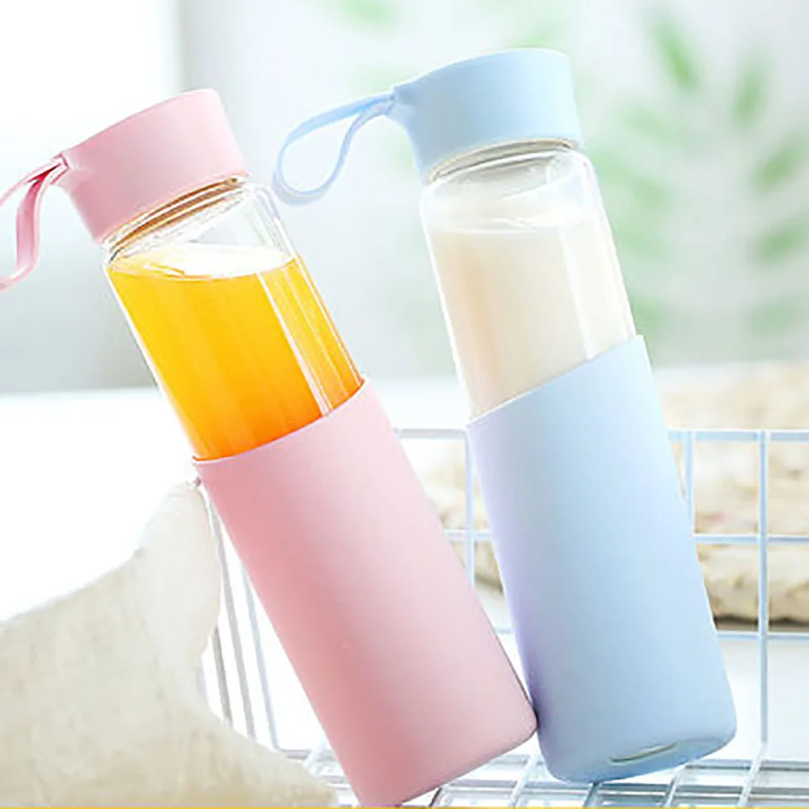 Glass Water Bottle Student Korean Version Fresh Port Water Bottle Sports Bottle For Drinking School Water Bottles Drinkware 5U19