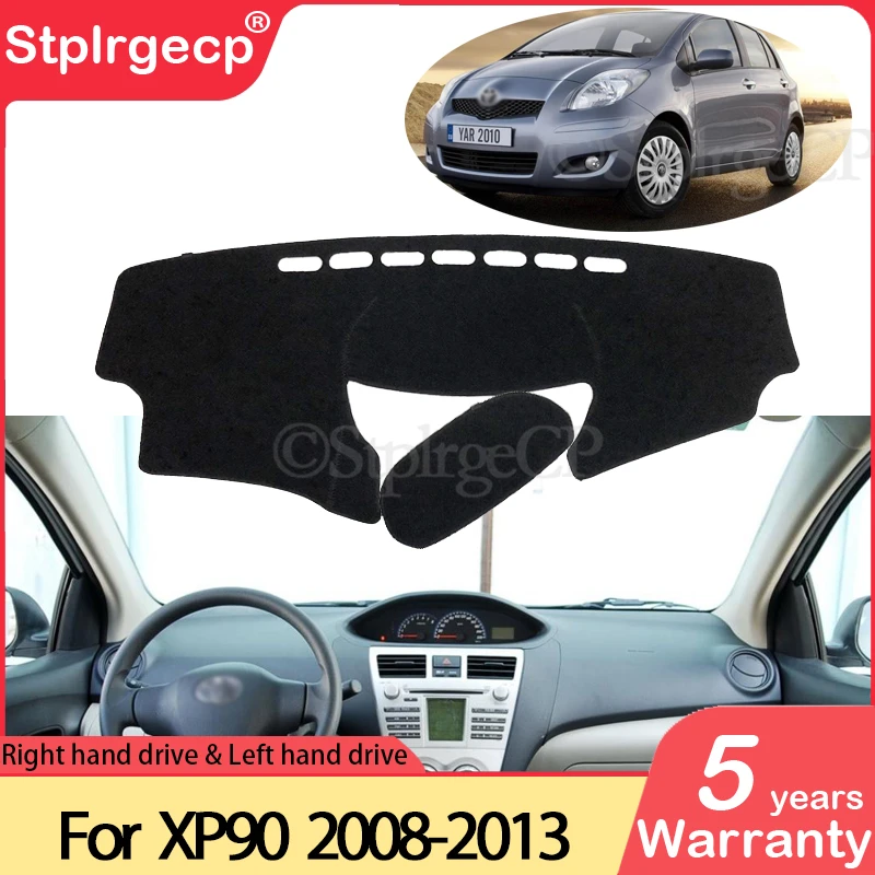 Для Toyota Vios Yaris Belta Soluna XP90 2008 ~ 2013 Противоскользящий коврик для приборной панели