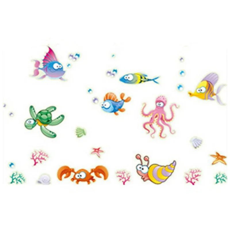 Seabed World Luminous Stickers Glow in the Dark Nemo Fish Dolphin Anime Wall Decals for Kids Room Bathroom Tile Home Decorations