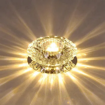 

3W 5W Aisle Flush LED ceiling lamp living room crystal corridor aisle lights LED Ceiling Lights Luces Front techo Balcony lamp