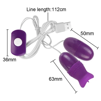 Powerful Double Vibrating Egg Vagina Massage Sex Toys for Women G Spot Clitoris Stimulator Tongue Oral Licking Vibrator 6
