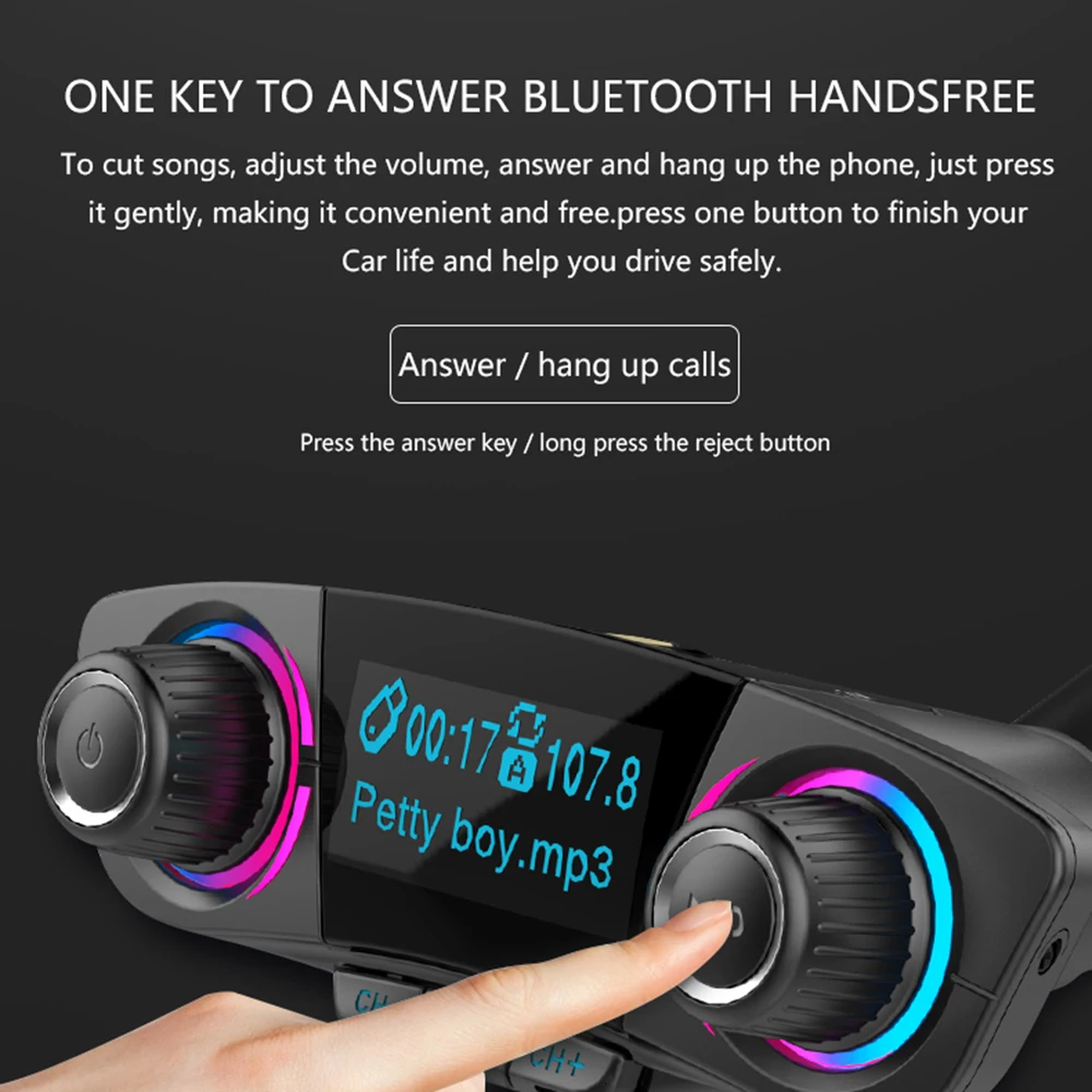 Автомобильный аудио MP3 fm-передатчик Aux модулятор Bluetooth Handsfree автомобильный комплект плеер с Умной зарядкой двойной USB Автомобильное зарядное устройство mp3-плеер