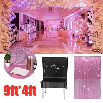 

120*270cm 9ft*4ft Sequin Party Backdrop Background Sparkly Photo Booth Curtain Party Wedding Decorations Photography Backdrops