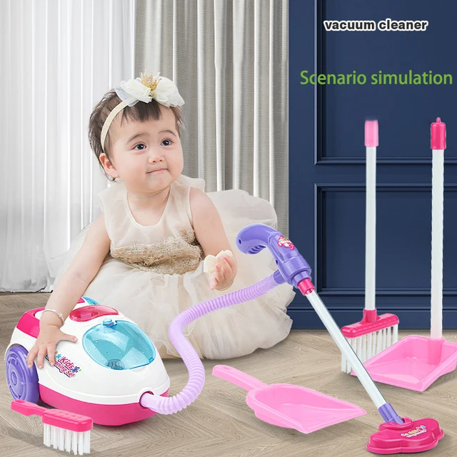 Children's Cleaning Toy Simulation Vacuum Cleaner Broom Cleaning Tool Pretending To Do Housework Play House Early Education Toy 1