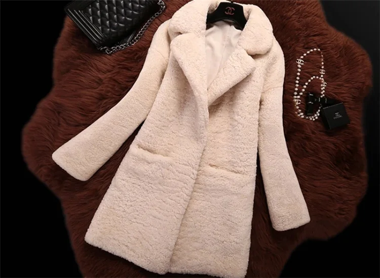 Специальное пальто из овечьей шерсти, Женская длинная куртка для стрижки овец, шерстяная ветровка одного поколения
