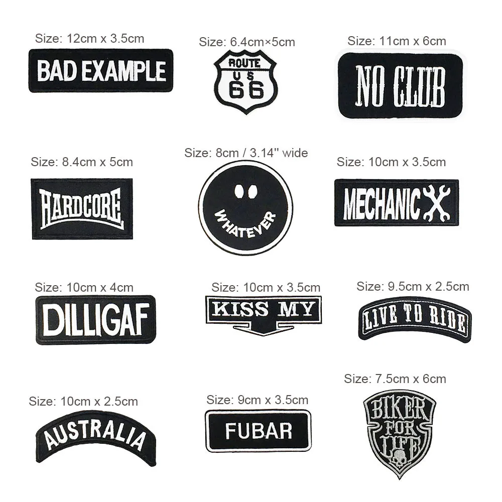 Байкер для жизни DILLIGAF плохой пример KISS MY NO CLUB FUBAR Hog Rockers Racer Outlaw MC Мотоцикл Байкер вышитый Железный патч
