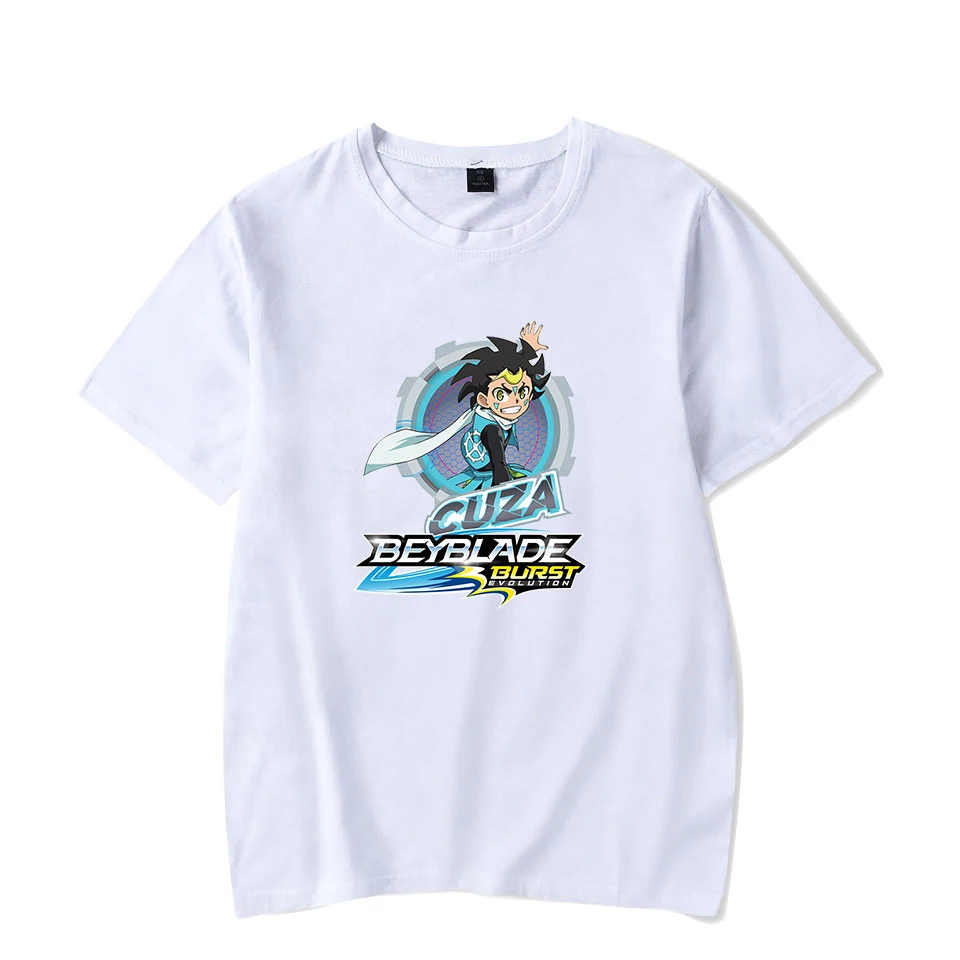 New Casual Beyblade Burst Evolution high Street Hip hop white t shirt Summer Classic Short Sleeve men/women All-match | Мужская одежда