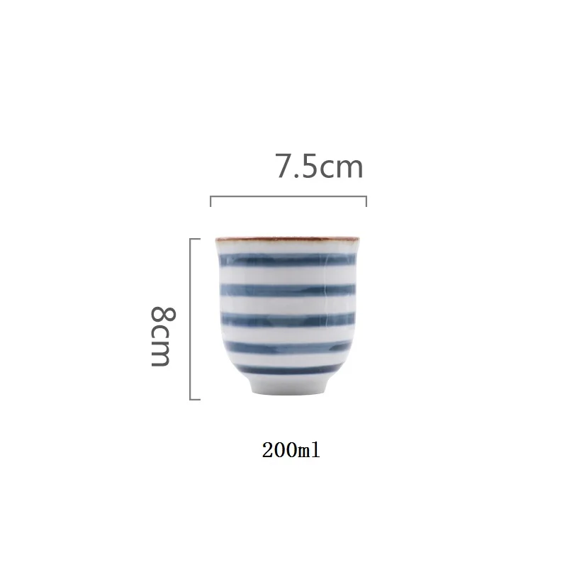 CHANSHOVA Chinese Retro Style Hand Painted Ceramic 200ml Tea Cup China Porcelain Small and Large Coffee Cups Water cup H360