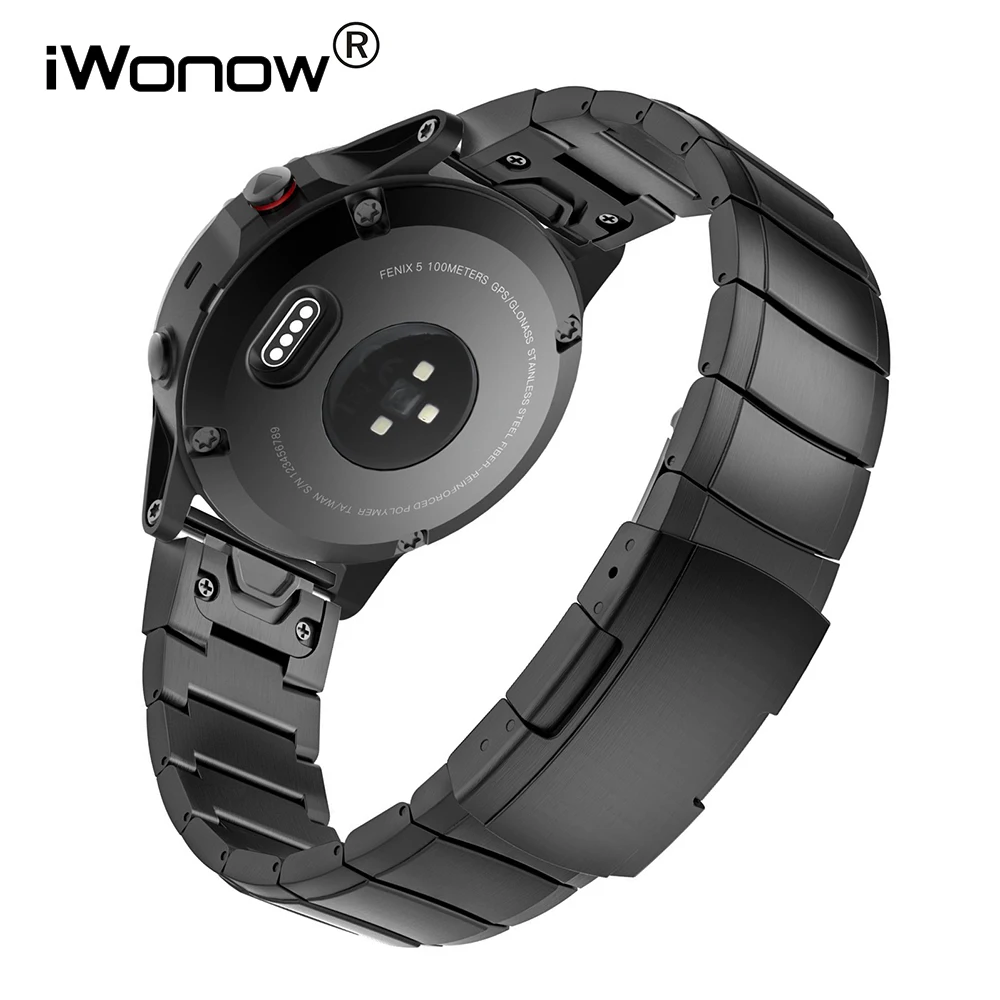 Ремешок для часов из нержавеющей стали 20 мм 22 26 ремешок Garmin Fenix 6X / 5X 6S 5S 6 Pro 5 Plus 3 HR |