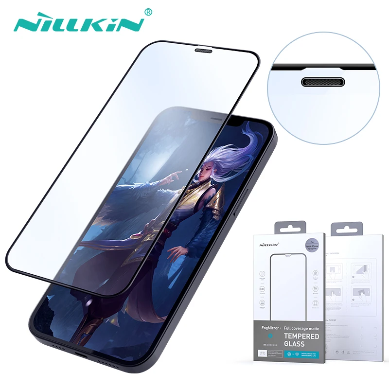 For iPhone 12 Pro Max Glass Matte Screen Protector Nillkin Anti Glare Case Friendly Tempered Glass for iPhone 12/12 Pro/12 Mini