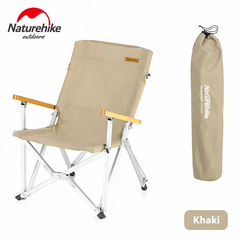 Khaki Naturehike стул для кемпинга складной стул для хранения на открытом воздухе прочный спинкой для рыбалки маленький портативный стул для пикника Пешие прогулки NH19JJ004 - Цвет: Khaki