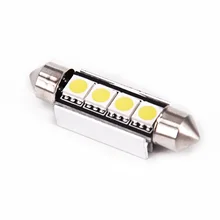 10x 42MM 5050 4-SMD Car Festoon Dome Map Car LED Light CANBUS Bulbs DC 12V