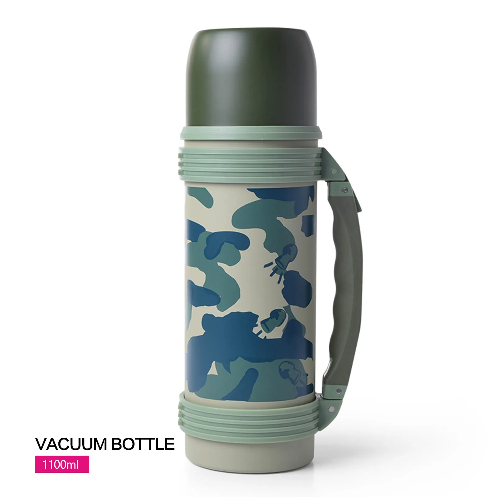 

1100ML double wall stainless steel vacuum flask outdoor camouflage thermos portable insulated cup