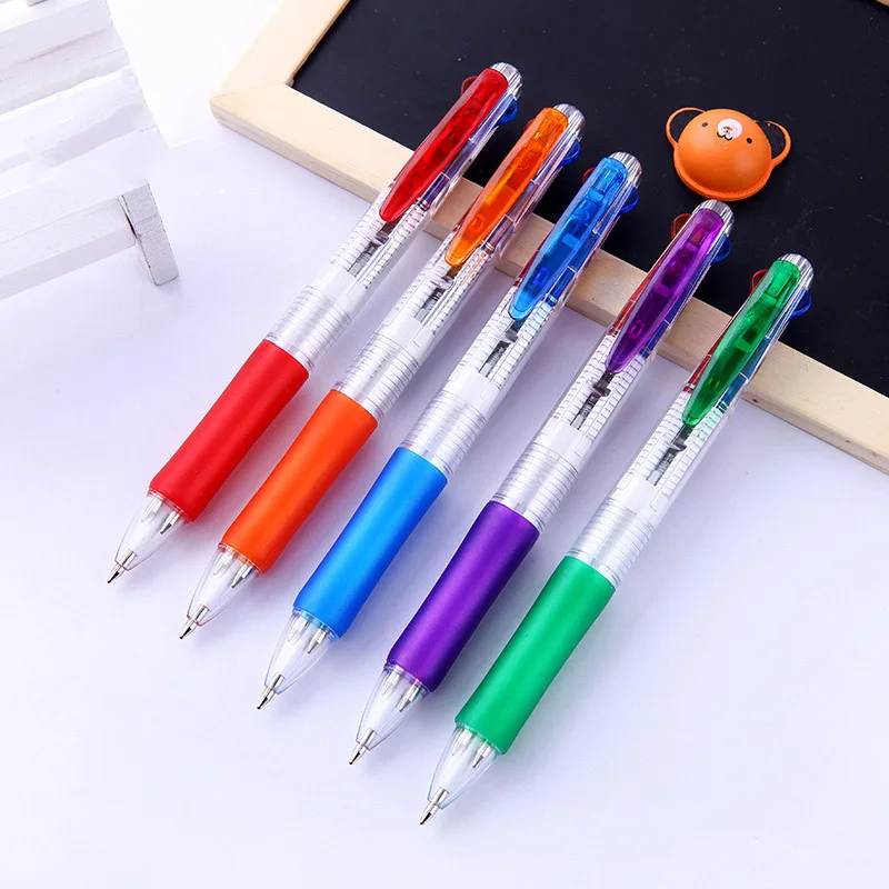 1PC 3 Colors In 1 Ballpoint Pens Kawaii Multicolor Ball Simple Stationery For Kids Gift School Office Supplies |