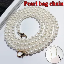 Hot Sale Imitation Pearls Bag Strap Exquisite DIY Long Chain with Buckle Woven Material Durable Bag Belt Fashion Bag Accessories