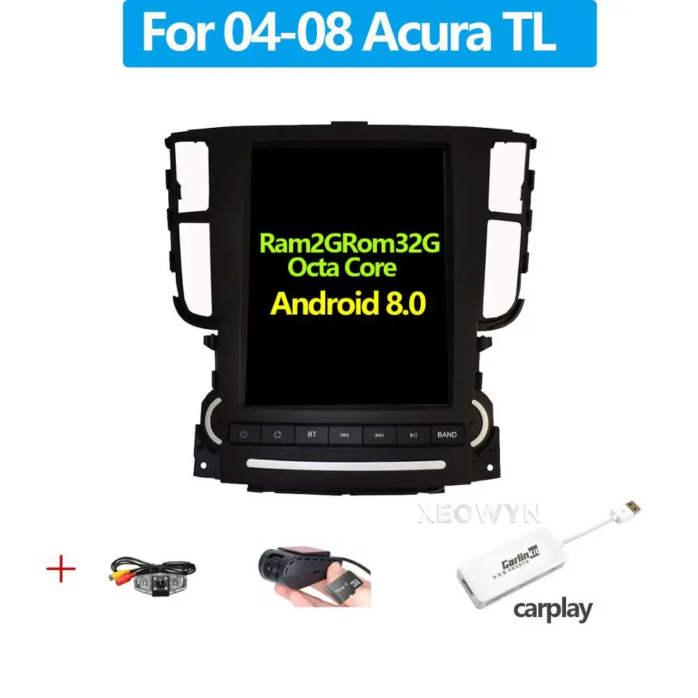 Android 8,1 ROM32GB Восьмиядерный для Acura TL 2004-2008 автомобильный Радио gps навигатор плеер радио мультимедиа - Цвет: 2G cam dvr carplay