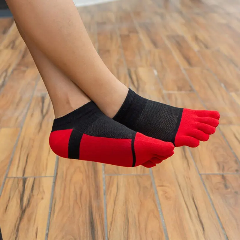 

1 Pairs/Lot Cotton Toe Socks Men Boy To Protect Ankle Socks Five Finger Socks Compression Mesh Crew Boat Socks Fashion